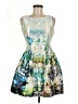 Zara Basic Graphic White Cocktail Dress Size M - photo 1