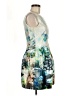 Zara Basic Graphic White Cocktail Dress Size M - photo 4