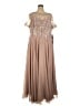 Xscape 100% Polyester Tan Cocktail Dress Size 22 - photo 1