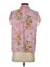 Maison d' Amelie 100% Polyester Floral Pink Short Sleeve Blouse Size S - photo 2