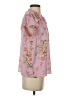 Maison d' Amelie 100% Polyester Floral Pink Short Sleeve Blouse Size S - photo 4