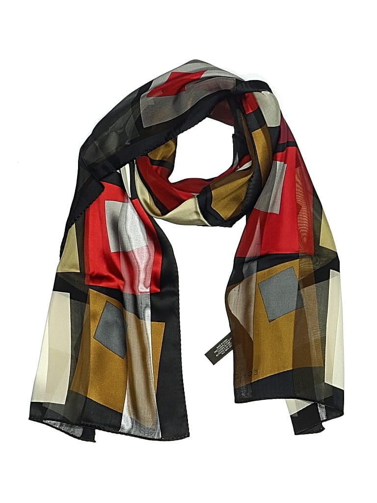 Pre-owned Echo Silk Scarf In Black