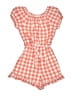 GB Girls Checkered-gingham Orange Pink Romper Size L (kids) - photo 1