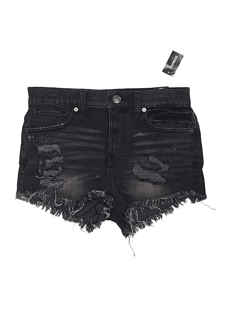 Pre-owned Express Jeans Denim Shorts In Black