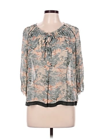 Unbranded 3/4 Sleeve Silk Top (view 1)