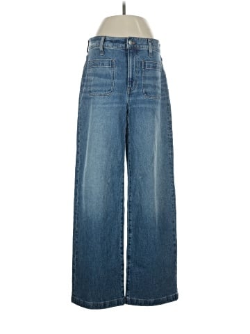 Madewell The Emmett Wide-Leg Jean in Lakecourt Wash: Patch Pocket Edition (view 1)
