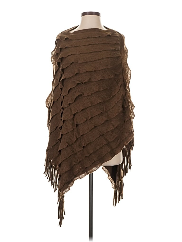 Pre-owned Max Studio Poncho In Brown