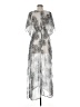 Old Navy 100% Polyester Graphic Silver Cocktail Dress Size M - photo 2