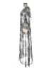 Old Navy 100% Polyester Graphic Silver Cocktail Dress Size M - photo 5