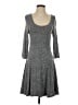 Alya Solid Gray Casual Dress Size S - photo 1