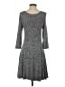 Alya Solid Gray Casual Dress Size S - photo 2