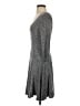 Alya Solid Gray Casual Dress Size S - photo 5