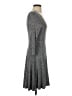 Alya Solid Gray Casual Dress Size S - photo 4