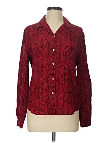 August Silk Long Sleeve Silk Top (view 1)