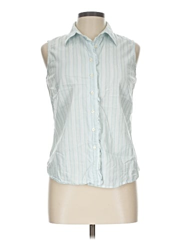 Lands' End Sleeveless Button-Down Shirt (view 1)