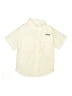 Columbia 100% Polyester Solid Ivory White Short Sleeve Button-Down Shirt Size 8 - photo 1