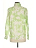 Unbranded 100% Polyester Floral Green Long Sleeve Blouse Size M - photo 2