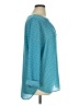 Caslon 100% Polyester Teal 3/4 Sleeve Blouse Size XL - photo 4