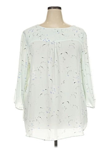 Kaari Blue 3/4 Sleeve Blouse (view 1)