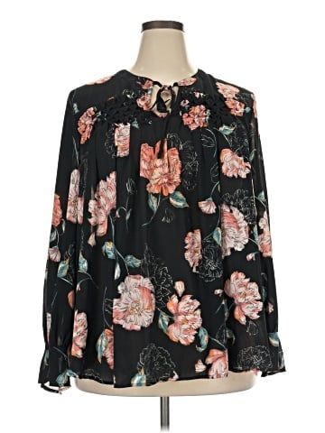 Kaari Blue Long Sleeve Blouse (view 1)