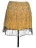 Max Studio 100% Polyester Paisley Yellow Casual Skirt Size XL - photo 2