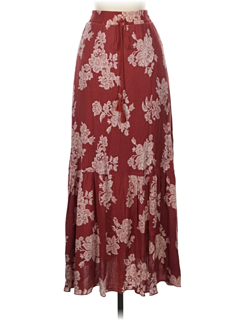 Pre-owned See You Monday Formal Skirt In Burgundy