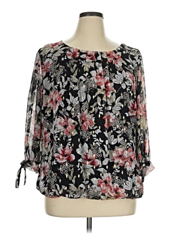 Roz & Ali 3/4 Sleeve Blouse (view 1)