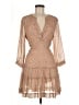 Rose + Olive 100% Polyester Paisley Tan Cocktail Dress Size M - photo 1