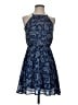 Blue Rain 100% Polyester Paisley Blue Cocktail Dress Size XXS - photo 1