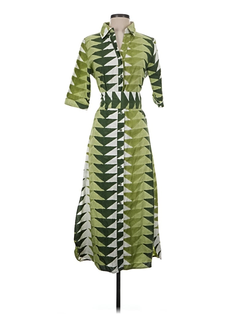 Pre-owned Beau & Ro Casual Dress In Green