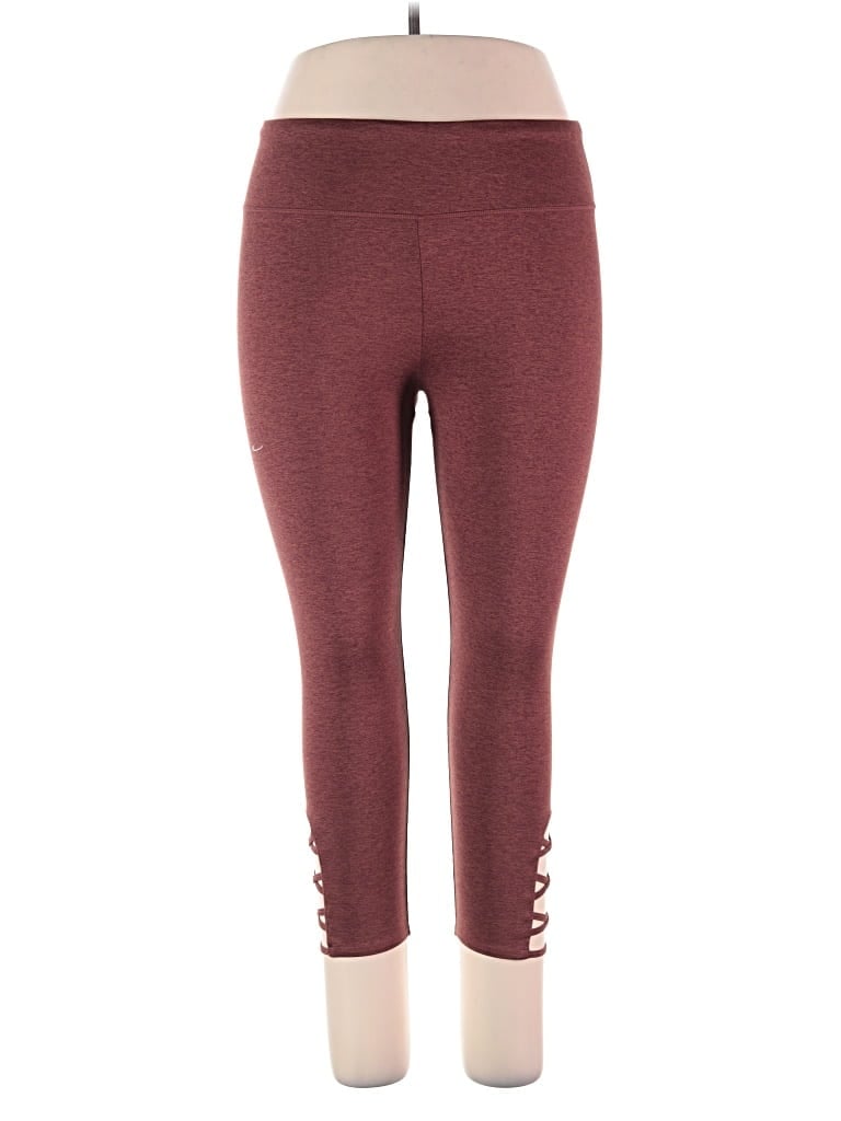 Pre-owned Threads 4 Thought Active Pants In Burgundy