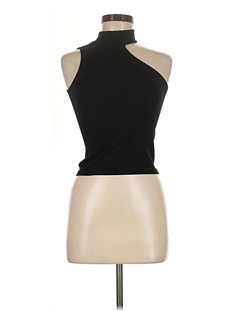 Pre-owned Suzette Tank Top Black Halter Neckline Tops