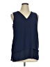 MICHAEL Michael Kors 100% Polyester Blue Sleeveless Blouse Size XL - photo 1