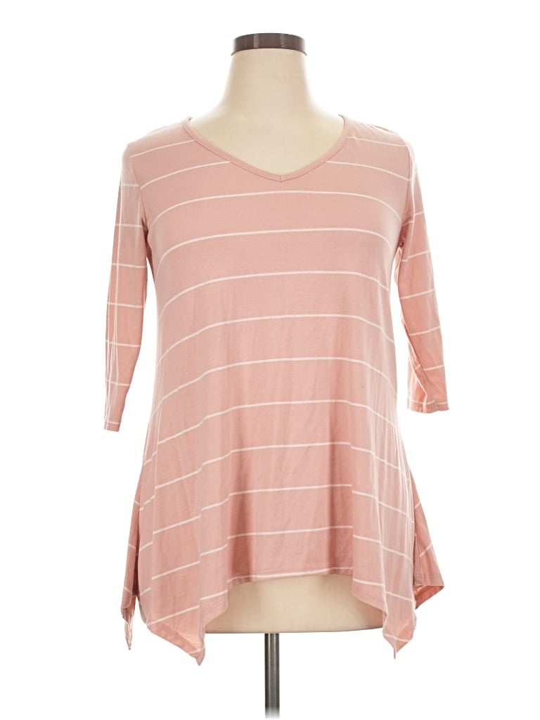 Pre-owned Just Be ... 3/4 Sleeve T-shirt In Pink