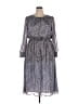 Talbots Animal Print Gray Casual Dress Size 18 - photo 1