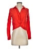 Leith 100% Rayon Red Long Sleeve Polo Size XS - photo 1