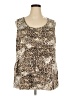 Roz & Ali Brown Sleeveless Blouse Size 3X - photo 1