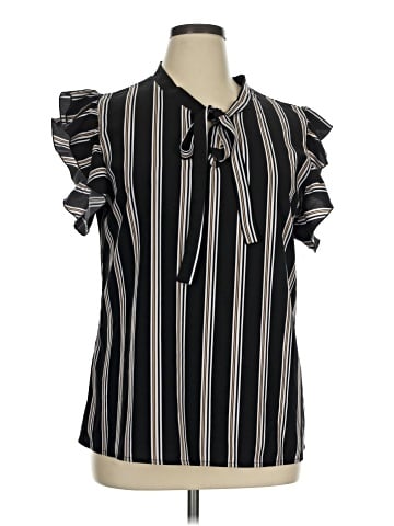 Shein Curve Short Sleeve Blouse (view 1)