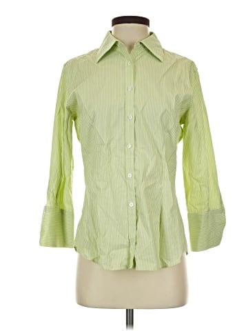 KIRKLAND Signature 3/4 Sleeve Button-Down Shirt (view 1)