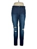 Hue Solid Blue Jeans Size XL - photo 1