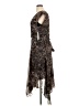 DKNY 100% Polyester Paisley Brown Cocktail Dress Size 14 - photo 5