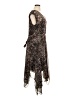 DKNY 100% Polyester Paisley Brown Cocktail Dress Size 14 - photo 4