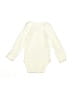 Carter's 100% Cotton Solid Ivory Long Sleeve Onesie Size Newborn - photo 1