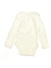 Carter's 100% Cotton Solid Ivory Long Sleeve Onesie Size Newborn - photo 2
