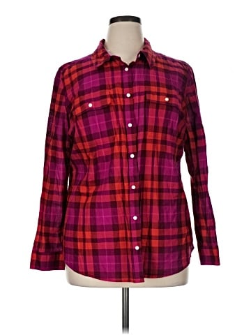 St. John's Bay Long Sleeve Button-Down Shirt (view 1)