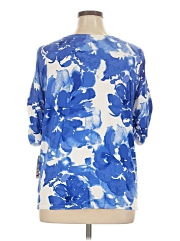 INC International Concepts Short Sleeve Blouse (view 2)