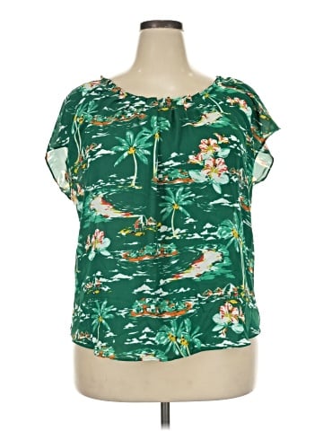 LC Lauren Conrad Short Sleeve Blouse (view 1)