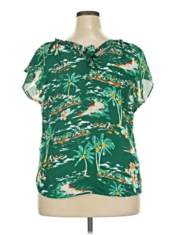 LC Lauren Conrad Short Sleeve Blouse (view 2)
