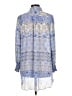 Cato 100% Polyester Paisley Blue Long Sleeve Blouse Size L - photo 2