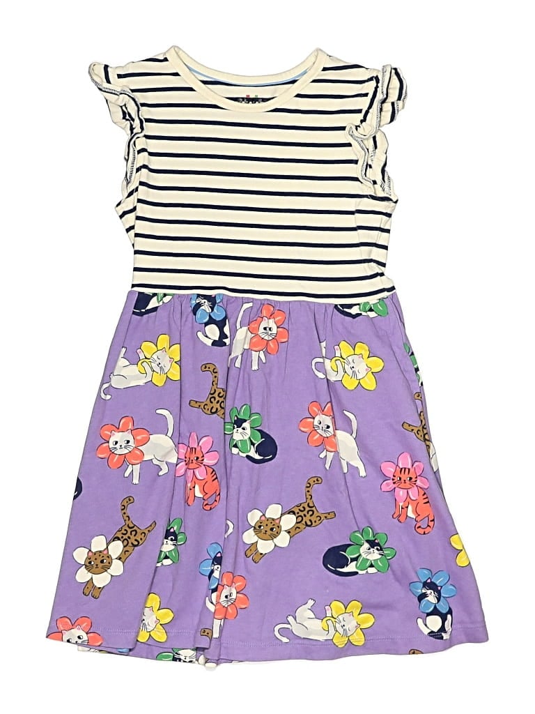 Pre-owned Mini Boden Kids' Dress In Purple